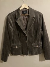 Jasper Conran Women's Cotton Jacket. Taupe Corduroy Blazer. Size 18. Used.