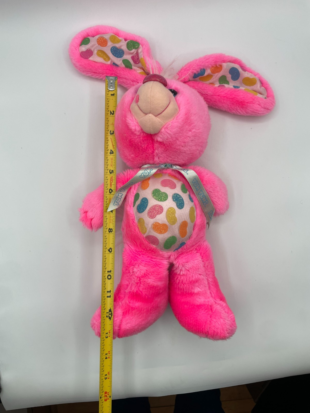 Kenner Yum Yums Pink Bunny Plush 13” Jellybean Ears Vintage Hallmark 1989 Eggs