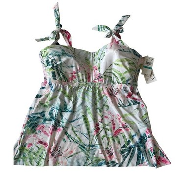 BECCA  ETC Lush Lagoon Plus Size Tankini Top Women's Size 0X (14-16)