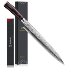 Sunnecko 10.5 inch Sashimi Knife,High Carbon Stainless Steel Japanese Sushi K...