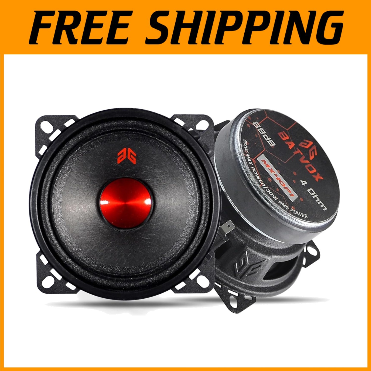 Upgrade Your Car Audio with 4" Midrange Speakers (2 Pack)