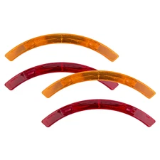 Pack of 2 Sunlite Wheel Reflector Set Long Red/Amber