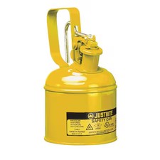 Justrite 10111 Type I Safety Can, Galvanized Steel, 1 Qt, Trigger Handle,