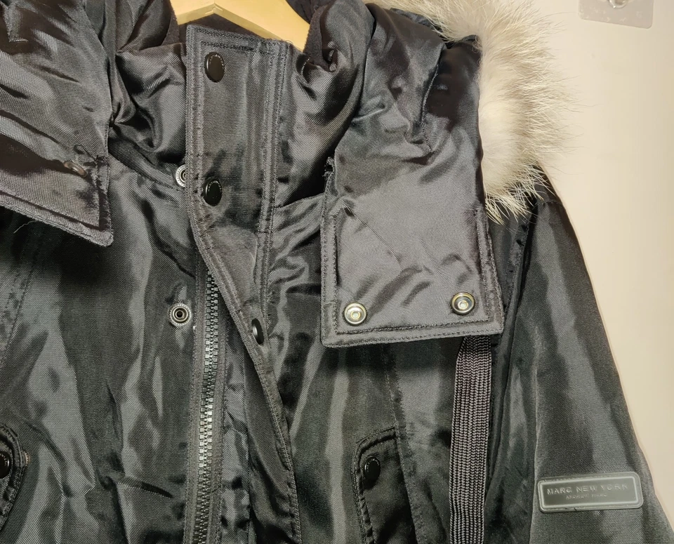 Parka para hombre MARC NEW YORK talla LG Lafayette con piel de coyote extraíble recortada $495 Foto 2 de 4