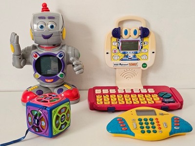 4 Kids Learning Talking Toys:Kasey Robot,Get a Grip,MathShark,Alphabert Working