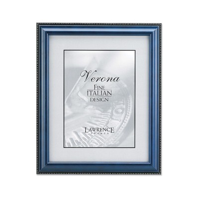 Lawrence Frames Verona Collection 4'' x 6'' Wooden Blue Picture Frame with Bead