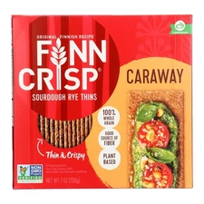 Caraway Sourdough Rye Thins, Crispbread, 7 Ounce Boxes (Pack of 9)