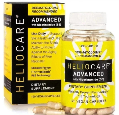 Heliocare Advanced Nicotinamide B3 Skin Health 120 Capsules Exp: 07/2027 NEW