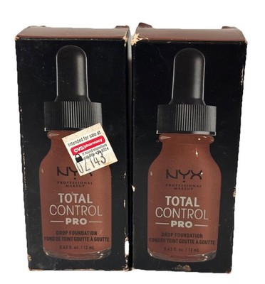 2x NYX Professional Makeup Total Control Pro Drop Foundation Mocha, 0.43 fl oz
