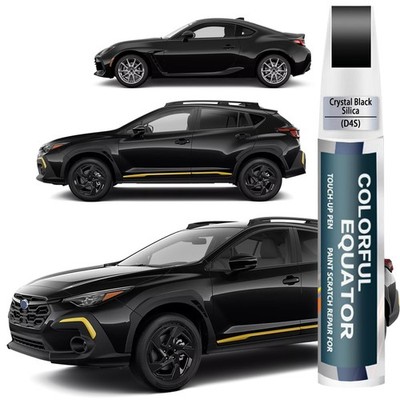 Touch Up Paint Kit For Subaru D4S Crystal Black Silica Paint OEM Finish