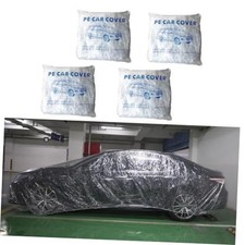 4 Pcs Disposable Car Covers,Universal Clear Plastic Car Cover,Waterproof