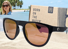 COSTA DEL MAR black/gold mirror IRIE polarized 580G sunglasses NEW IN BOX 