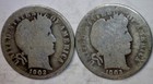 1902 & 1903 Barber Dime SILVER Coins = 2 Coin LOT #1  NR — photo 3