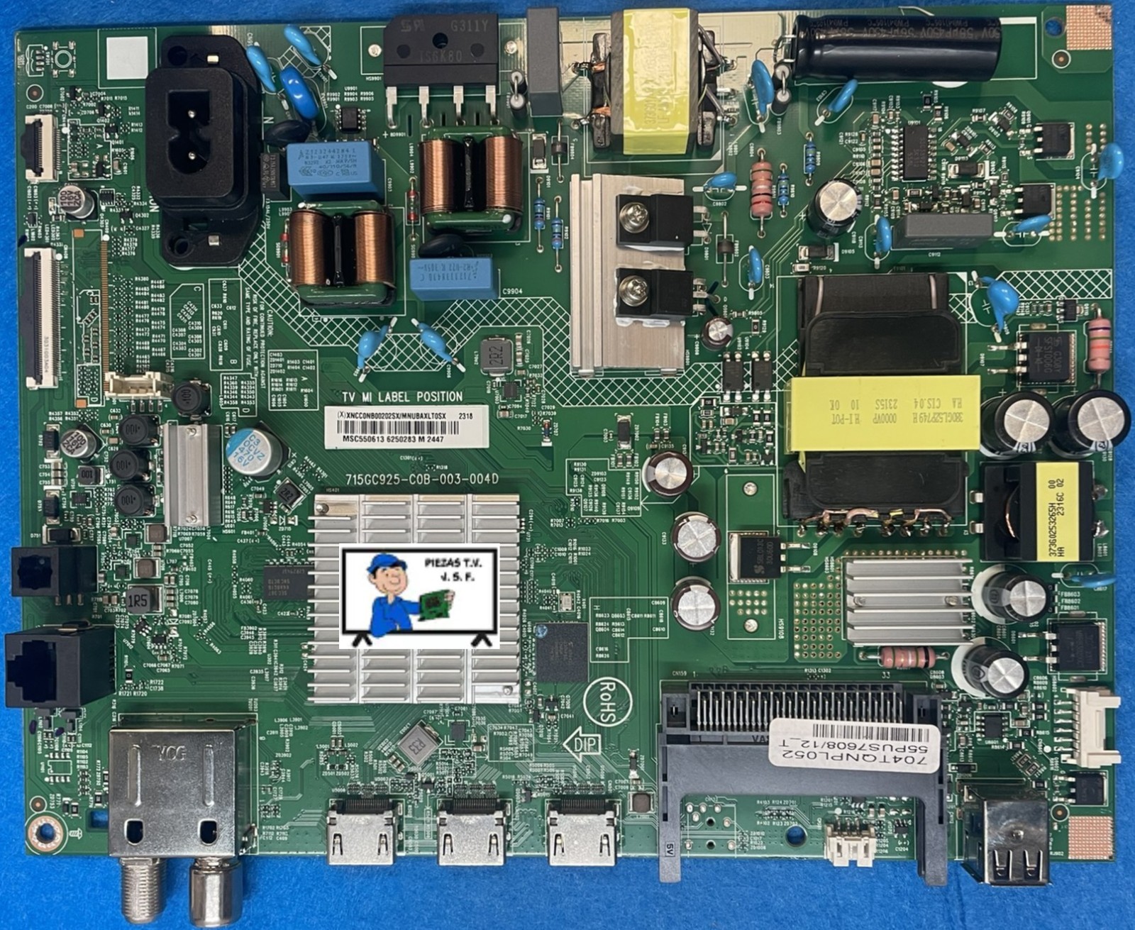 Despiece Smart TV PHILIPS 55PUS7608/12, 715GC925-C0B-003-004D.