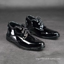 1/4 1/3 Uncle ID BJD Shiny Black Leather Shoes Mirror For Bjd Sd Dolls Toys
