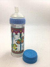 Playtex Decorated Drop In Baby Bottle 8 oz Carousel Horses 1988 Vintage