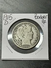 1915 D Barber Silver Half Dollar VG Very Good U.S. 50c Type Coin (Raw16884) S