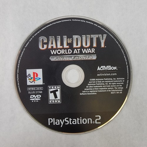 Call of Duty World at War Final Fronts - Loose Sony PS2 Playstation 2 Disc