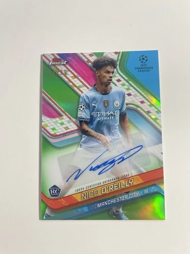 2024-25 Topps Finest UEFA Club Competitions Auto Nico O'Reilly #BA-NO Green /99