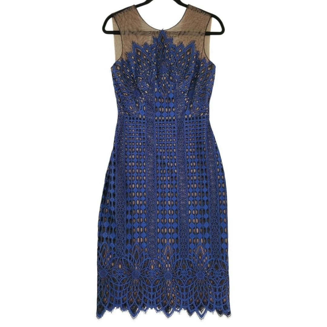 princess polly baby blue dress Rent Alese Geometric Lace Dress from BCBGMAXAZRIA - 822388