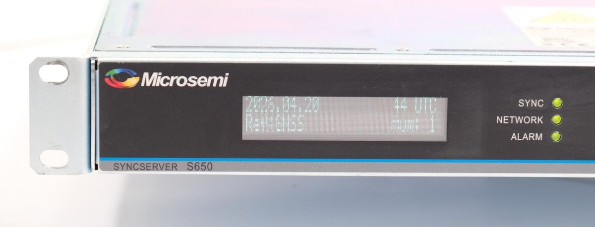 Microsemi SyncServer S650 Rev B GPS NTP / PTP Network Time Server
