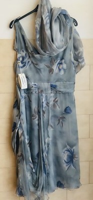 Giorgio Armani Damen Kleid Seide Farbe Zuckerpapier mit Blumen Gr. 42