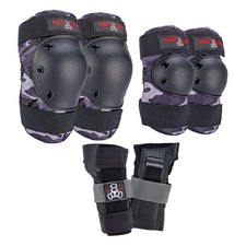 Triple Eight Saver Series Pads - 3 Pack - Charcoal Camo - S