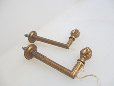 Vintage Brass Window Blind Ties Old Hooks Cord Hangers Curtain French 3"D