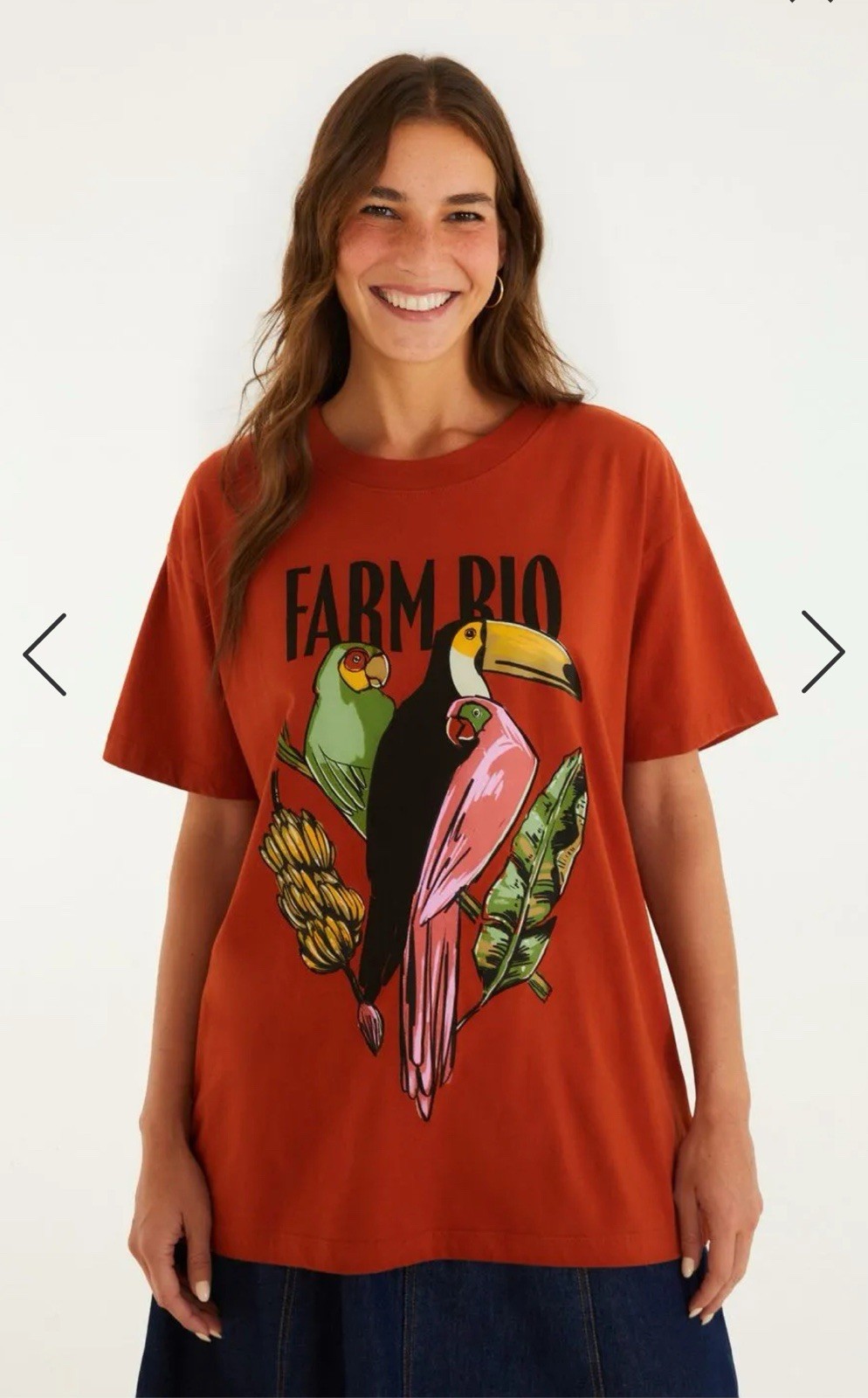 Farm Rio- Medium T- Shirt Valencia Orange Bird