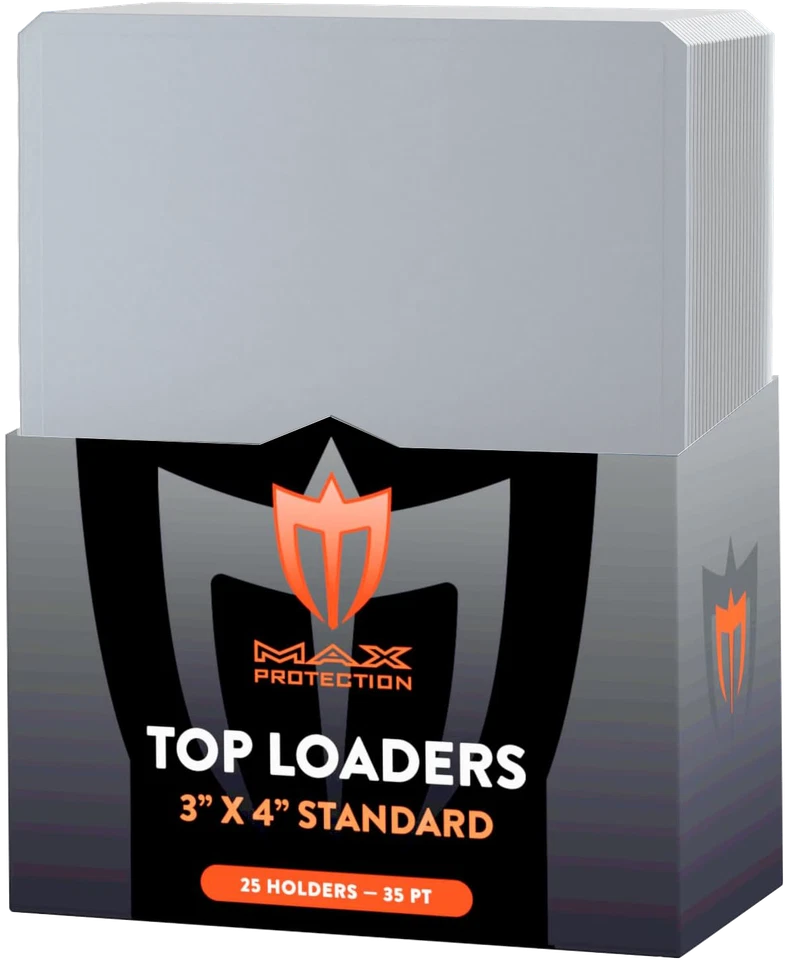 1000 (1 Case) Max Pro Clear 35pt Premium Card Toploaders New Full Sealed Case - Image 2 of 4