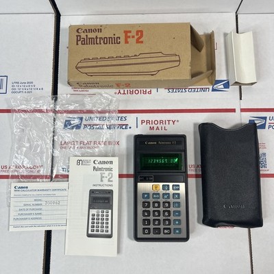 Vintage Canon Palmtronic F-2 scientific calculator - WORKS - RARE FIND -SAME DAY