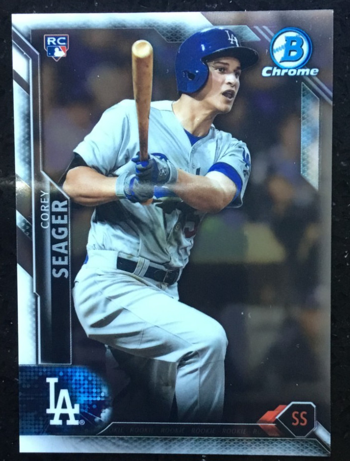 2016 Bowman Chrome COREY SEAGER Rookie RC #150 Texas Rangers