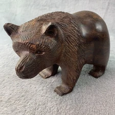 Vtg Ironwood Hand Carved Grizzly Brown Bear Sculpture Cabin Lodge Decor Art
