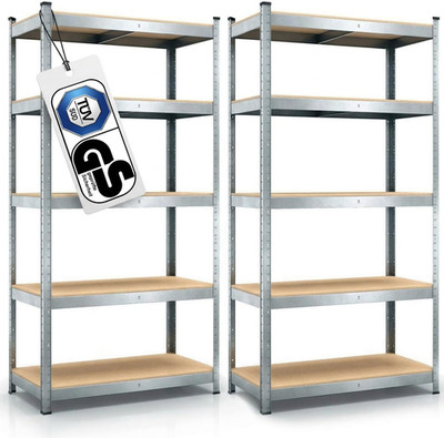 Belko Schwerlastregal 2Er Set Lagerregal 180 X 90 X 40 Cm, 2 Stück, Kellerregal,