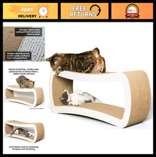 Jumbo Cat Scratcher Lounge - 39"x11"x14" - 4 Surfaces, 2 Levels, Recyclable Card