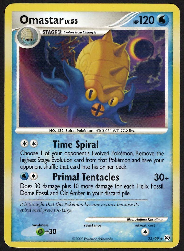 Omastar 23/99 Arceus Regular, VLP