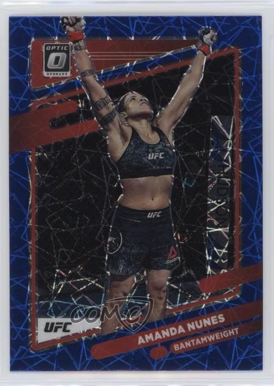 2022 Panini Donruss Optic UFC Blue Velocity Prizm Amanda Nunes #15 02l5