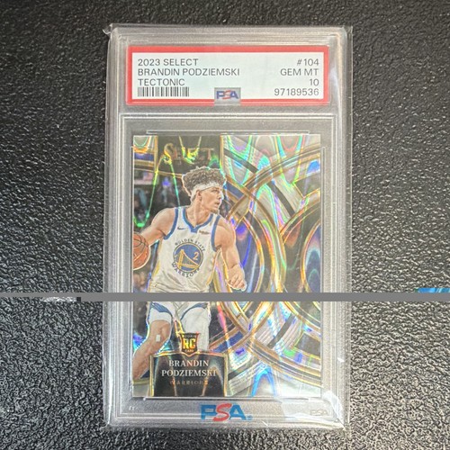 Panini Select 2023-24 Brandin Podziemski #104 Tectonic Prizm PSA 10 RC Gem Mint