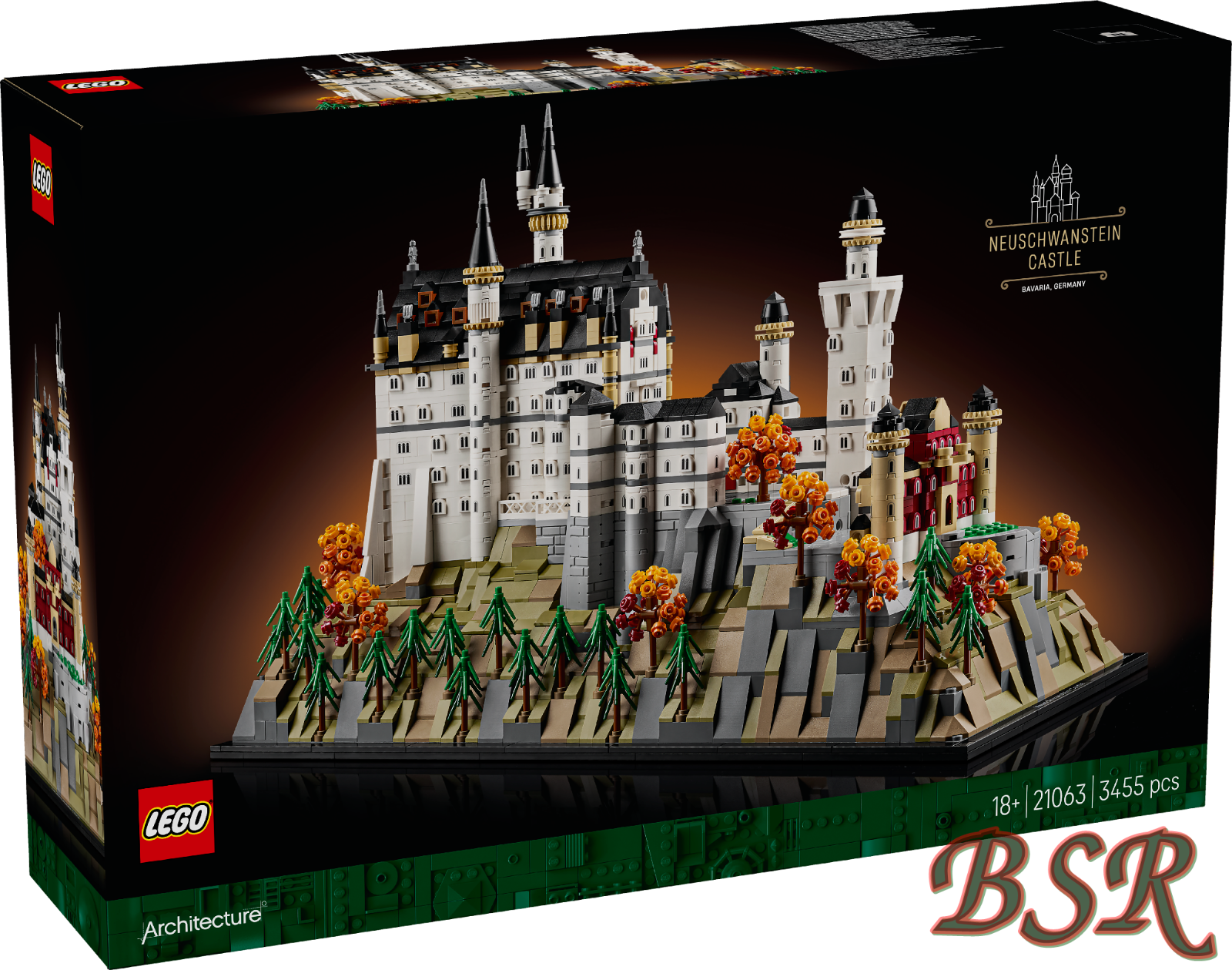 LEGO Architecture Schloss Neuschwanstein 21063 | Bausatz für Erwachsene, Modellbau mit Türmen, Innenhöfen und detailliertem Innenraum, 3D Puzzle, Geschenk, 3455 Teile - Bild 3