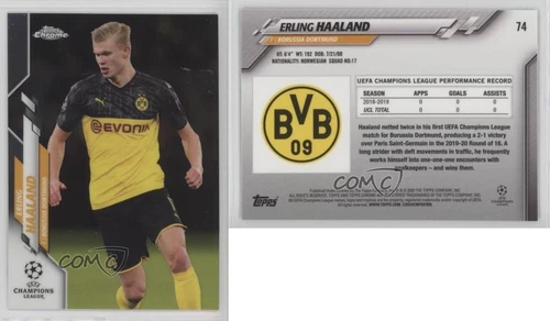 2019-20 Topps Chrome UCL Erling Haaland #74 Rookie RC