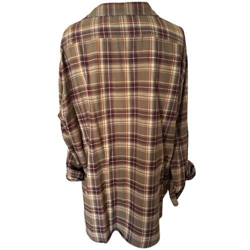 Timberland - Herren Vintage Brown Flannel Button Down Hemd - XXL - Bild 3 von 8
