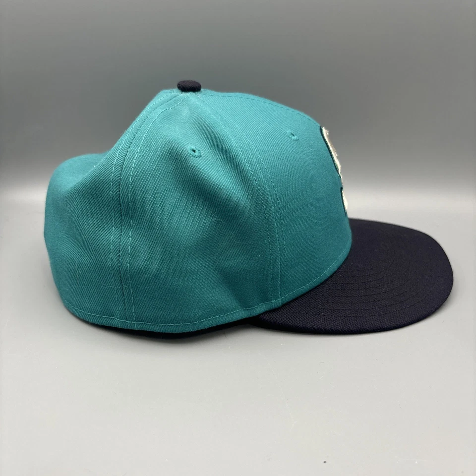 Seattle Mariners New Era 59FIFTY Fitted Hat Navy Teal 7 3/4 - Image 4 of 4