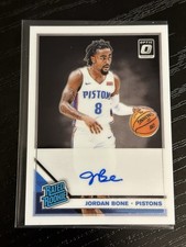 2019-20 Panini Donruss Optic Jordan Bone Rated Rookie On Card Auto #195 Pistons. rookie card picture