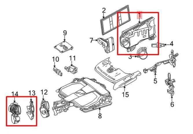Carcasa limpiadora de admisión de aire del motor Mercedes-Benz ML350 12-15 con tubo de conducto *ReaD* Foto 2 de 4