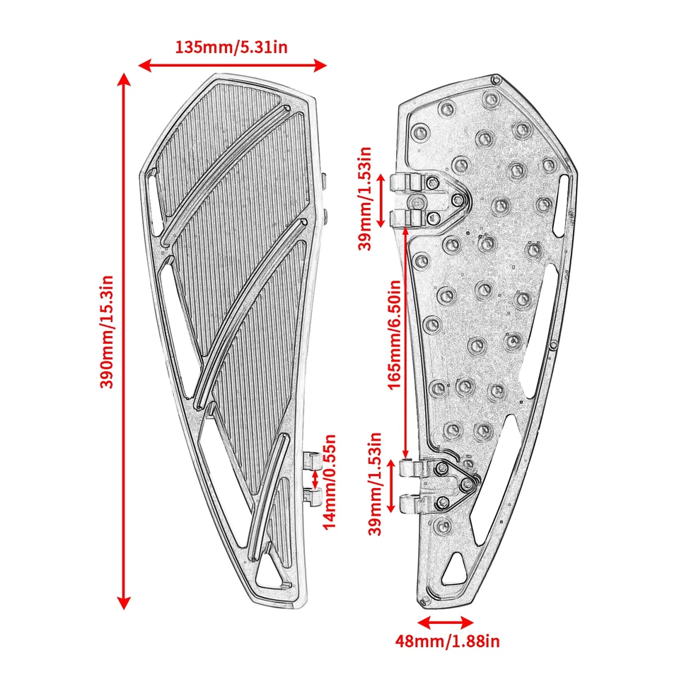 Fahrer Trittbrett Fußstütze Für Harley Touring Street Glide Road Glide Softail - Bild 2 von 4