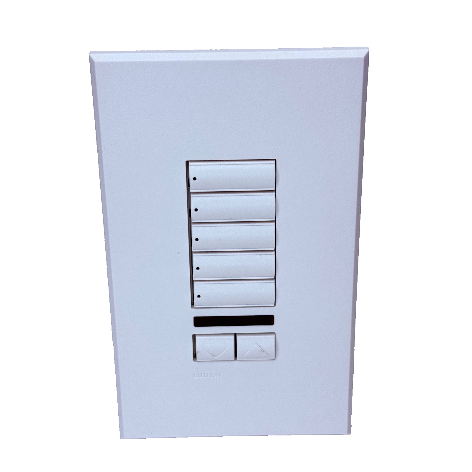 Lutron QSWS2-5BRLIRN-WH seeTouch QS 5-Button Wallstation Raise Lower and IR