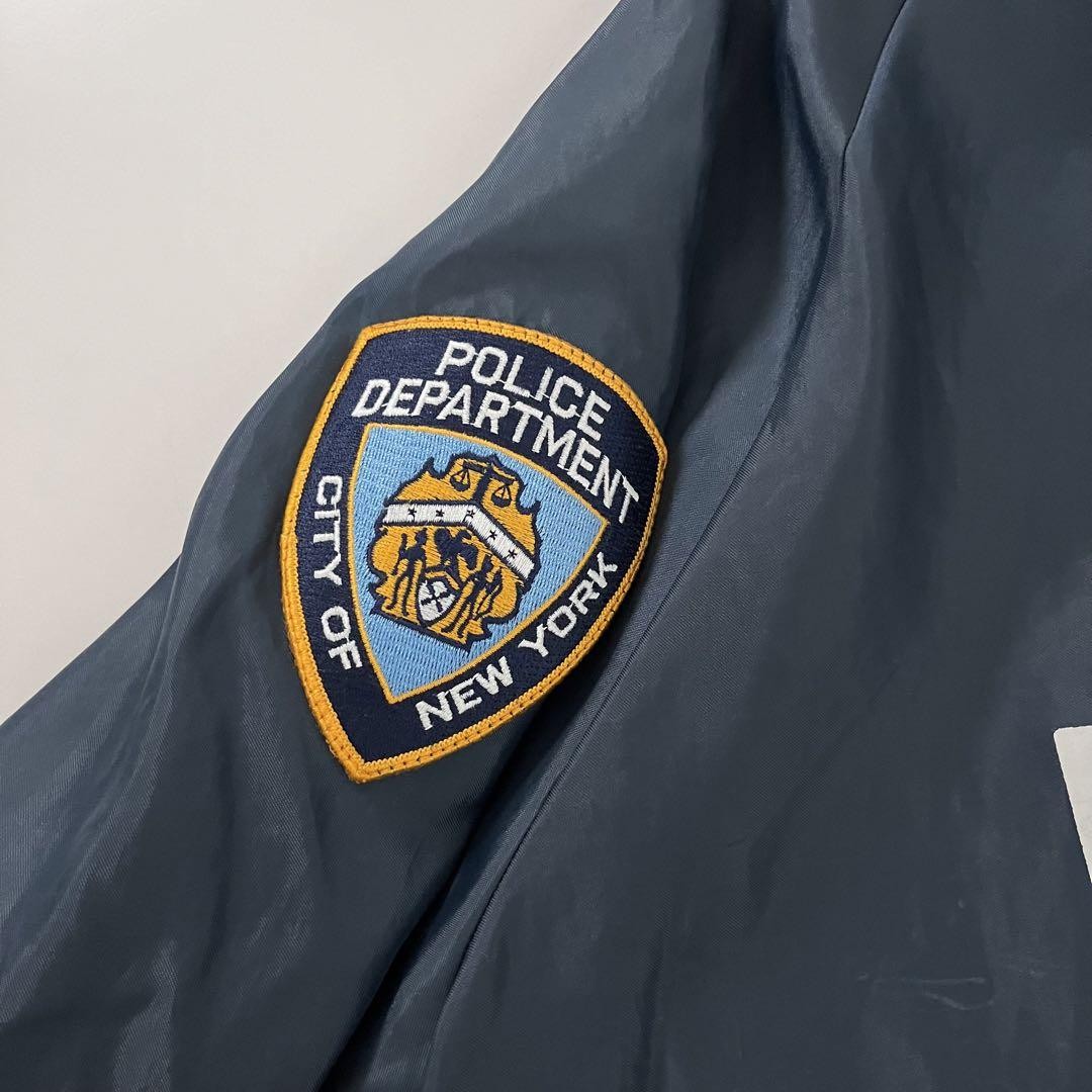 NYPD XL Nylon Coach Jacket Made in USA Police Navy Patch