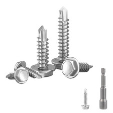 Self-Tapping Screws, 410 Stainless Steel, 140 PCS Assortment Kit with Driver, 1