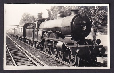Eisenbahn Surrey BR Dampflok #32421 ''South Foreland'' + Zug bei Purley 1955 Foto