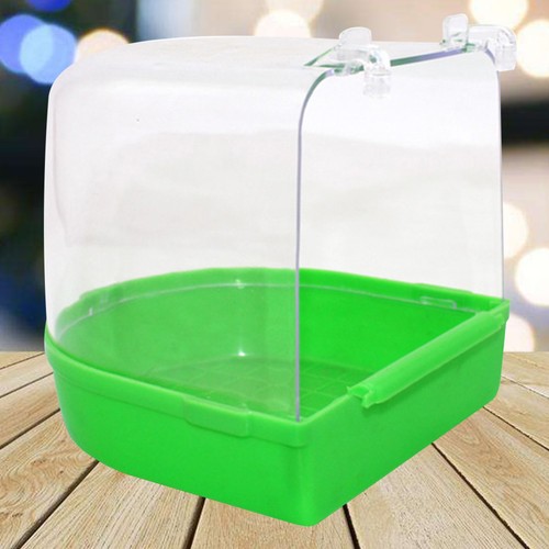 Baño para pájaros enjaulado multi jaula baño para pájaros cubierto para pequeños periquitos canarios - Imagen 9 de 11